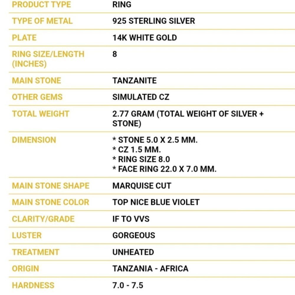 Tanzanite Ring, Estate Statement Ring, Cocktail B… - image 5